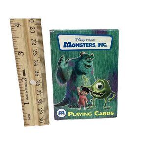 Disney Pixar Monsters Inc Playing Cards - Full-Color Sulley‎ Mike & Boo NIB